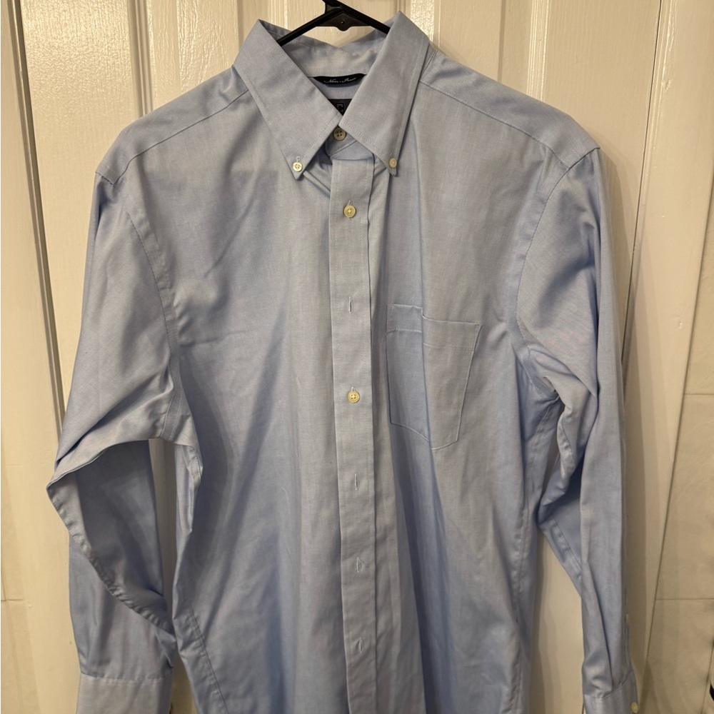 Chaps Blue Casual Button Down Shirt